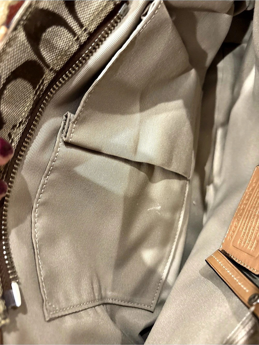 Coach Hamptons F15665 Signature Braided Leather Carryall Satchel Shoulder Bag - Picture 9 of 10